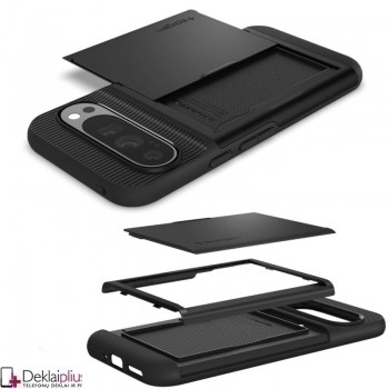 Spigen Slim Armor Cs dėklas - juodas (Google Pixel 9 Pro Xl)